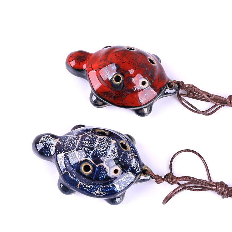 Six-Hole Ceramic Ocarina Leaf Flute - Popular Scenic Spot Souvenir and Musical Toy