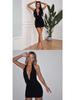 Sexy ärmelloses Bodycon-Kleid mit Neckholder und Rückenausschnitt im europäischen und amerikanischen Stil für Damen