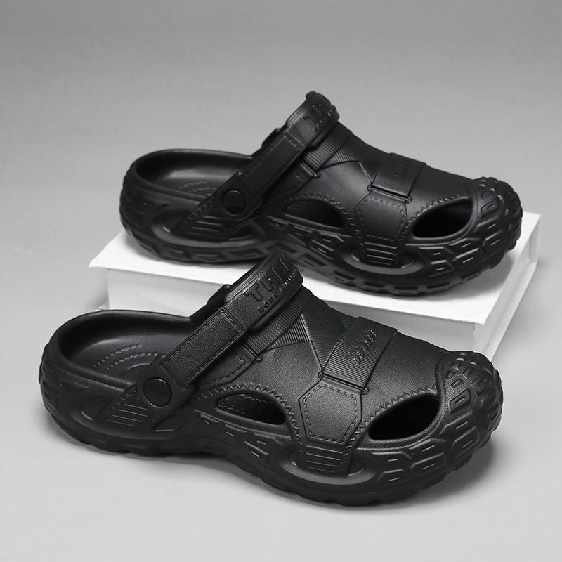 Hole Shoes Summer New Outdoor Wear Bag Head Breathable Sandals Eva Non-slip Breathable Wear-resistant Beach Slippers