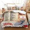 Personality Sabrina Carpenter New Bedding Set Music Star Print Duvet Cover Pillowcase Bedroom Home Decor For Fans Music Artist T