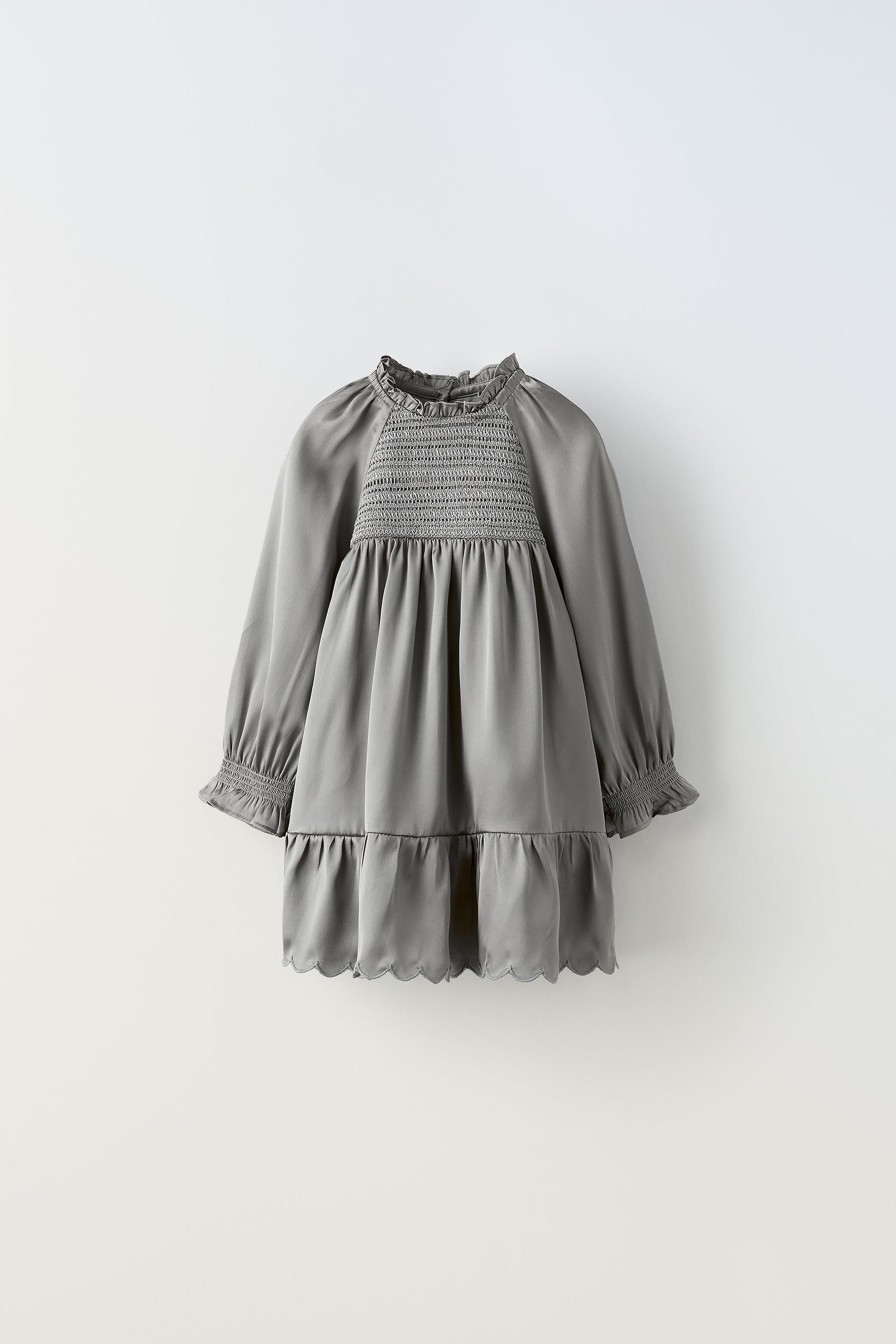 

SATIN DRESS WITH ELASTICATED DETAILS