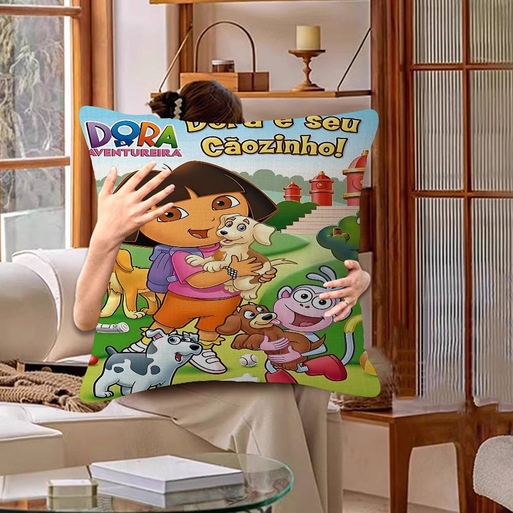 Cartoon-DORA-The-Explore Pillow Anime Pillow Sofa Bed Head Pillow Cover Cushion Cover 45x45 Cm Fashion