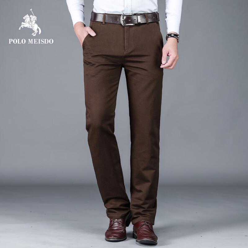 POLOMEISDO Men s Straight-Leg Stretch Casual Trousers 42