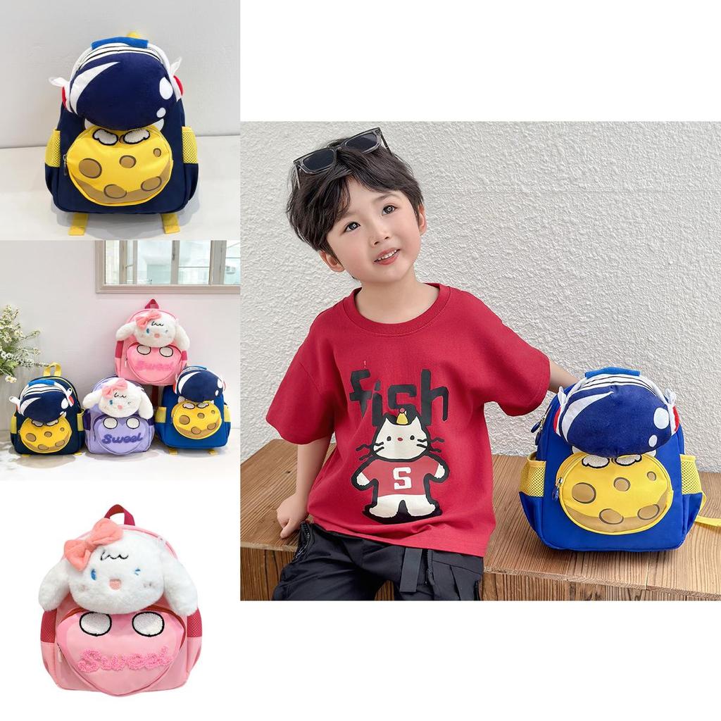 Kids Oxford Cloth Backpack With Animal Prints For Preschoolers And School Use