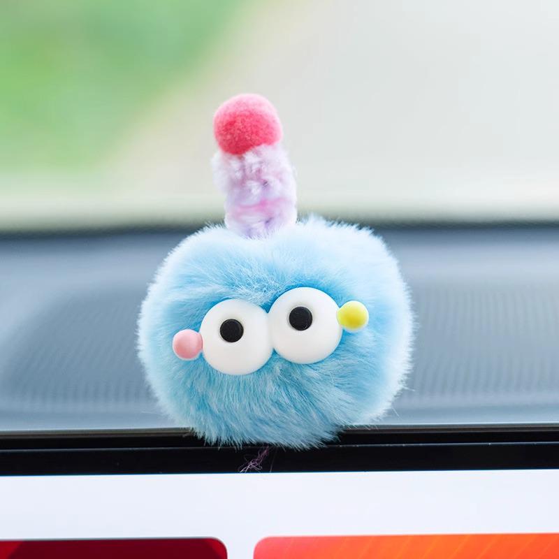 Electric Vehicle Cute Fur Ball Helmet Accessories