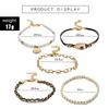 Accessories, handmade DIY rice bead shell multi-layer anklet, chain scallop anklet 5-piece set for women