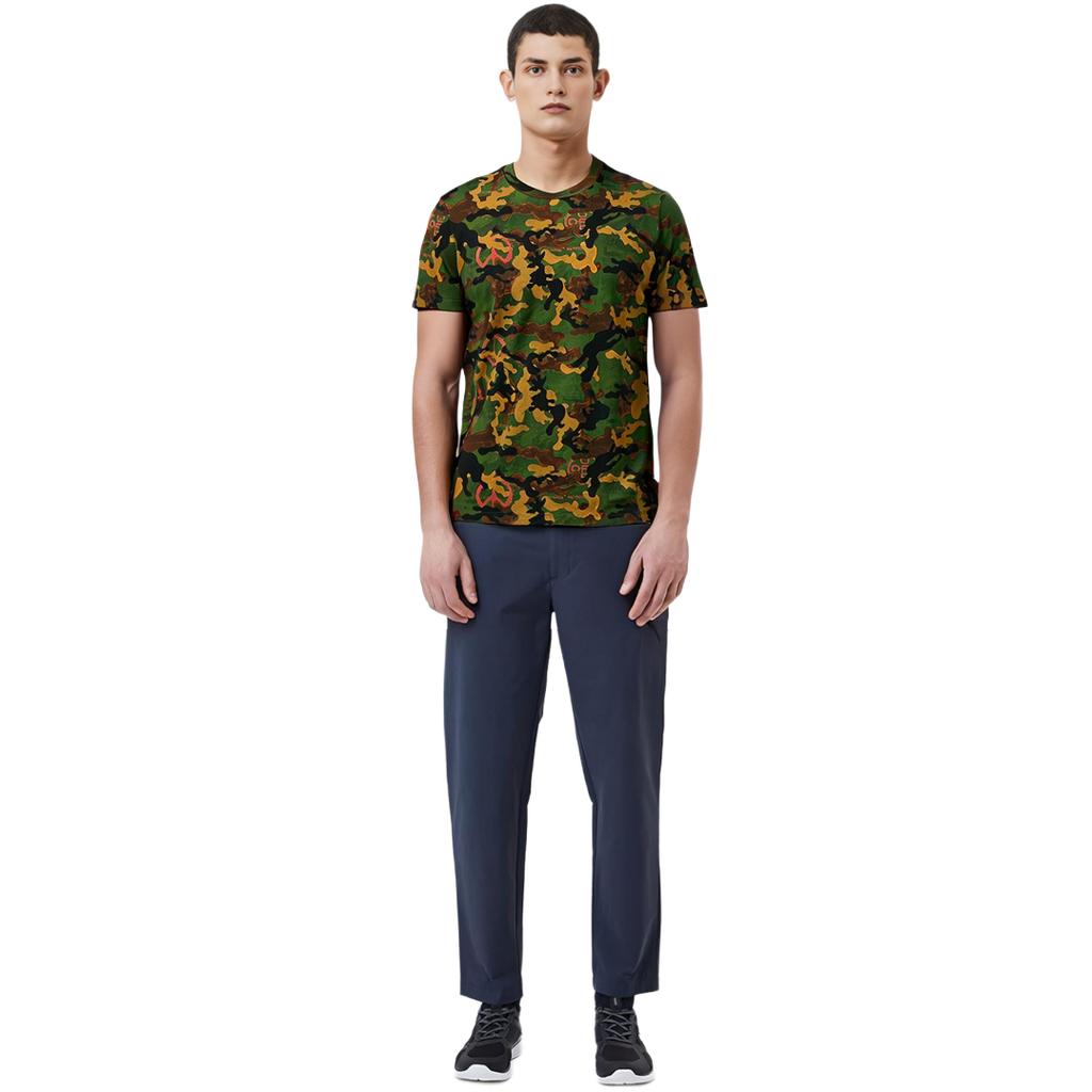 Off-White T-shirt da uomo SS23 con stampa mimetica, girocollo, manica corta, vestibilità regolare, OMAA027R201850169910