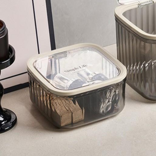 

Настольный выдвижной ящик для хранения Мини-мусорное ведро с крышкой Пыленепроницаемый Ведро-органайзер для косметики и мелочей Чехол-держатель