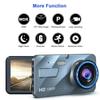 4 2.5D 1080P Dual Lens Car DVR Video Recorder Dash Cam Smart G-Sensor Rear Camera 170 Degree Wide Angle Ultra Utor28 HD Resolution