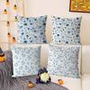 Fashion Small Florals Pillow Case Home Dorm Chair Back Short Plush Double-Sided Printing Office Nap Time Cushion Cover
