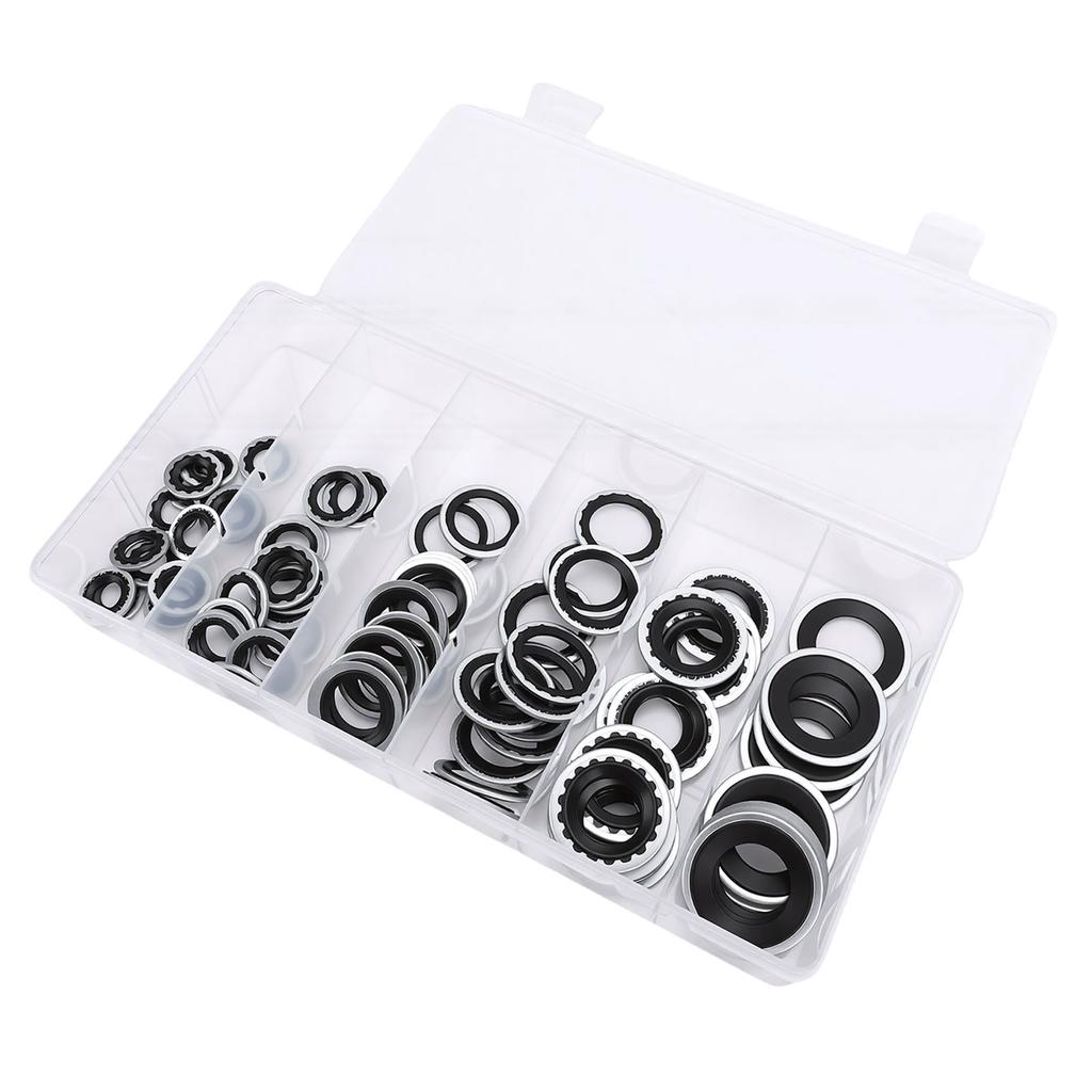 85PCS AC     Washers Kit 6 Size AC System   Gasket   Assortment Set ID 8mm-17.5mm