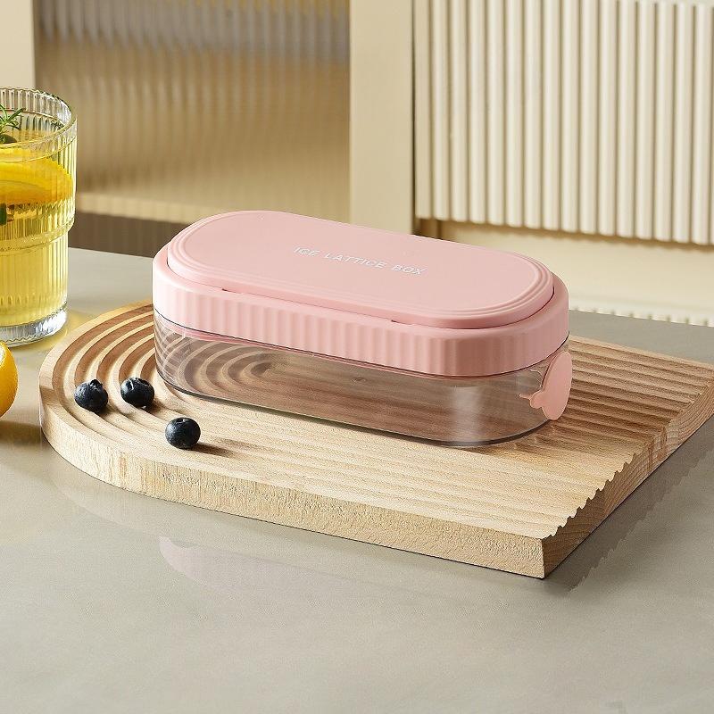 18 Grid Water Injection Ice Cube Mould Portable Grade Silicone Press Type Ice Cube Tray Frozen Hockey Artifact DIY Ice Maker