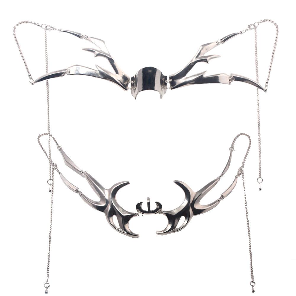 Punk Irregular Metal Mask Trendy Mechanical Bloodshed Mask For Women Men Halloween Ball Party Paty Mask Jewelry Accessories