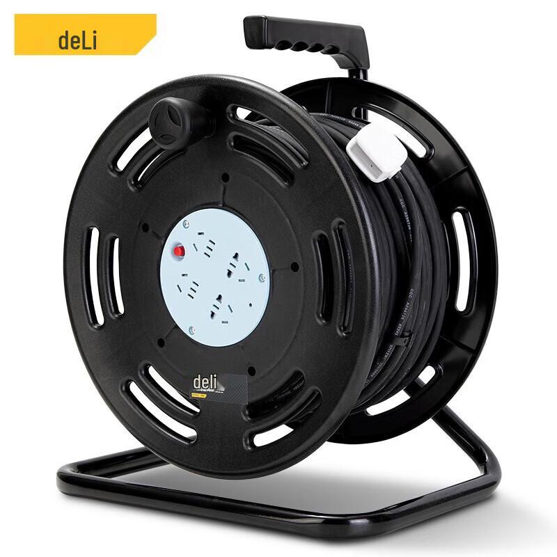 Deli 50m Outdoor Portable Cable Reel