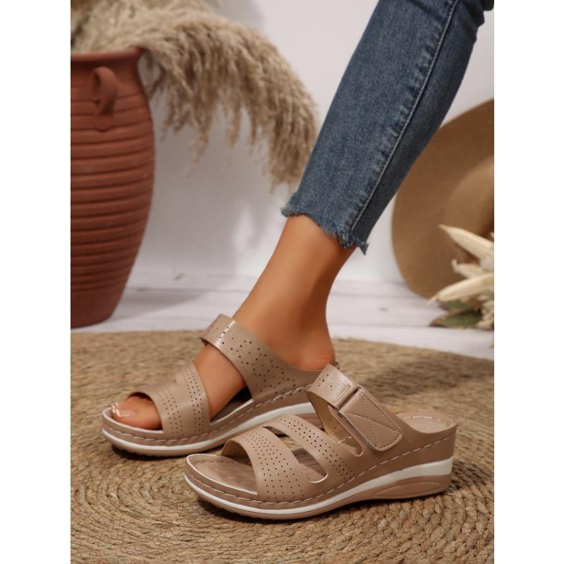 

Женская обувь новая женская обувь на танкетке шлепанцы одно слово с удобными шлепанцами на танкетке 43