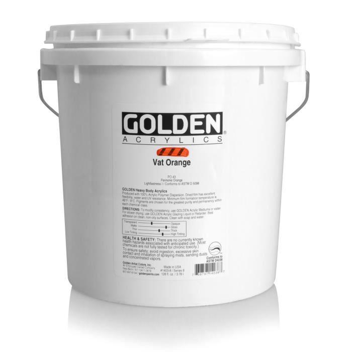 Acrylic Paint - Golden - S8 Tank - 3780 Ml - Orange Color - Mixed