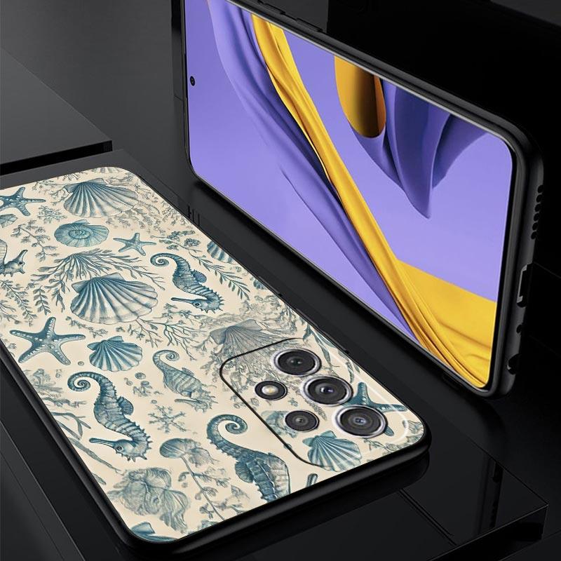Blue Ocean Fish Phone Case for Samsung Galaxy A55 A35 A15 A14 A13 A25 A54 A51 A71 A72 A73 A32 A52 A41 5G Soft TPU Shell Fundas