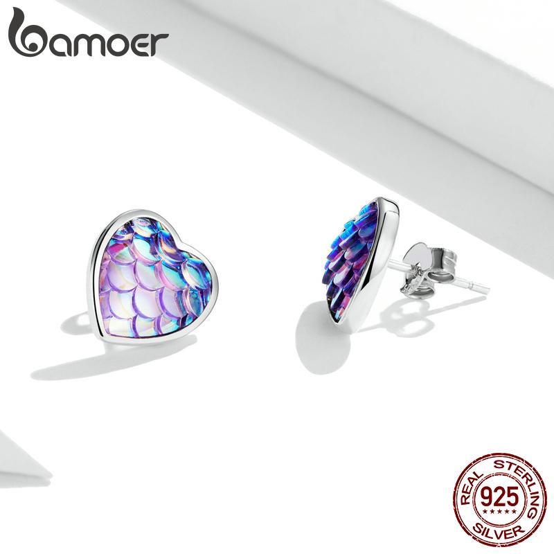 BAMOER 925 Sterling Silver Colorful Zircon Oil Drop Vintage Moth Pendant for Women Fine Jewelry