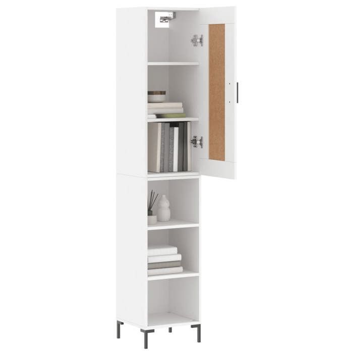 Maison Exclusive - Buffet haut Blanc 34,5x34x180 cm Bois d'ingénierie