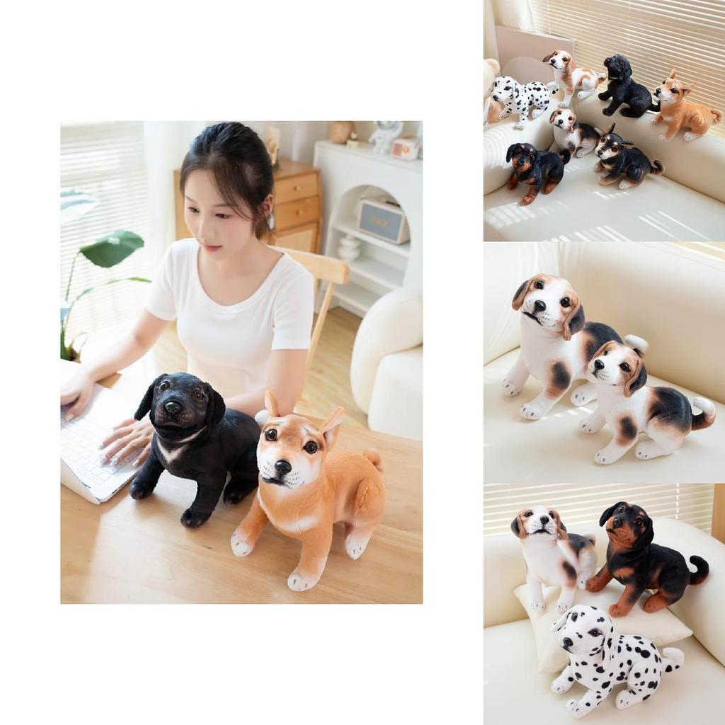 Adorable Plush Dog Toy Featuring Spotty Design Akita And Husky Soft Doll Gift For Kids