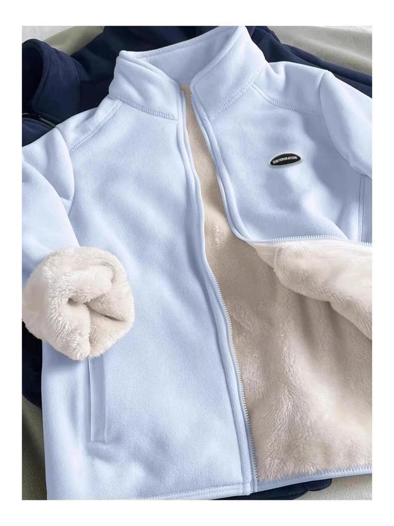 Women's Lambswool Thick Coat: Fleece Windbreaker for Spring to Winter, 2025 Collection.