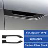 2PCS Real Carbon Fiber Car Side Fender Air Outlet Decoration Sticker For Jaguar F-Type 2013-2022 Car Exterior Accessories