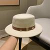Autumn Winter 100% Wool Hat Bell Hat Women's French Elegant Retro Hepburn Autumn and Winter Celebrity Pearl Wool Felt Bucket Hat