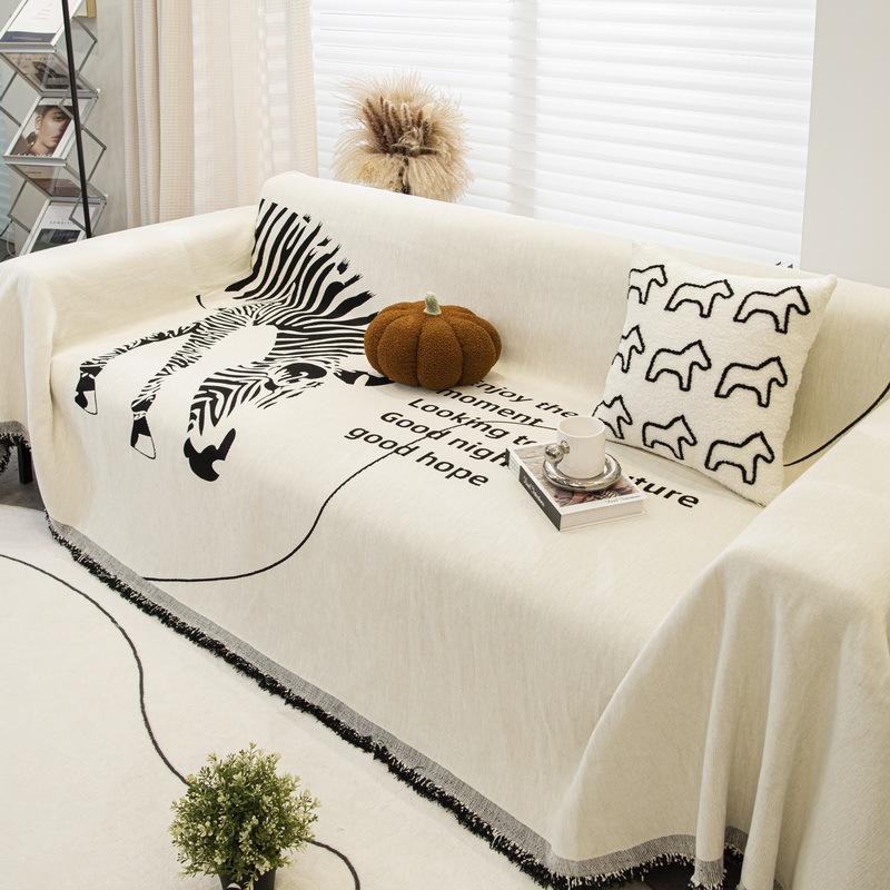 

INS Nordic Sofa Cover All Inclusive Universal Four Seasons Full Cover Towel Cushion for Living Room 180*180