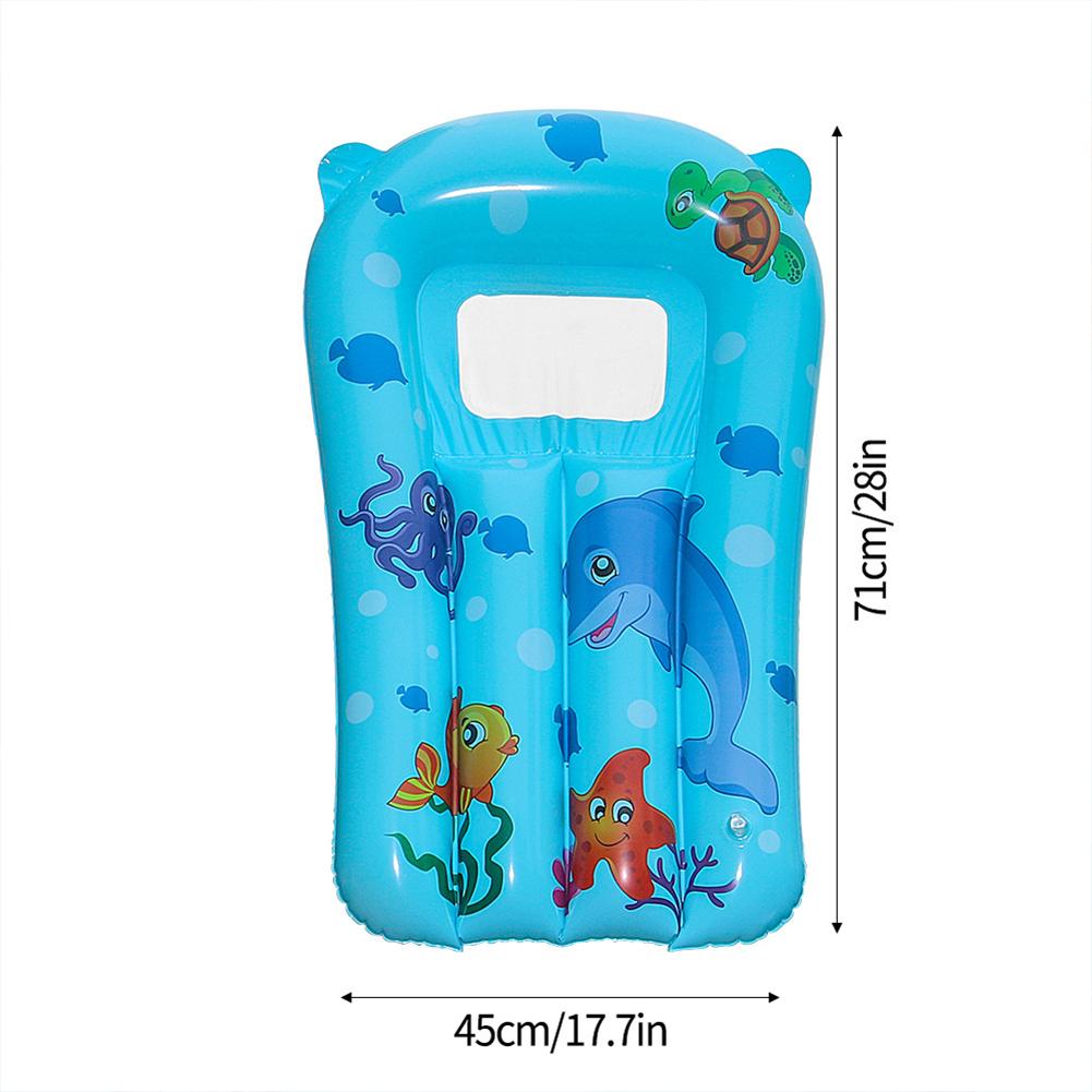 Kids Floating Surfboard Inflatable Floating Row PVC Swimming Mattress Thickened Blow Up Lounge Chair Leakproof for Kids Children синий