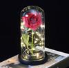 Rose glowing in glass, LED, eternal, pink, battery, proposal, wedding, name day