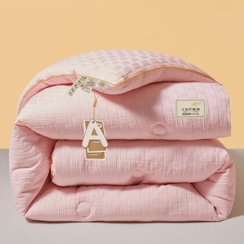High Quality 2-in-1 Soybean Fiber Quilt with Zipper Autumn Winter Thickened Warm Comforter Grade A Queen Soft Double Bed Duvet