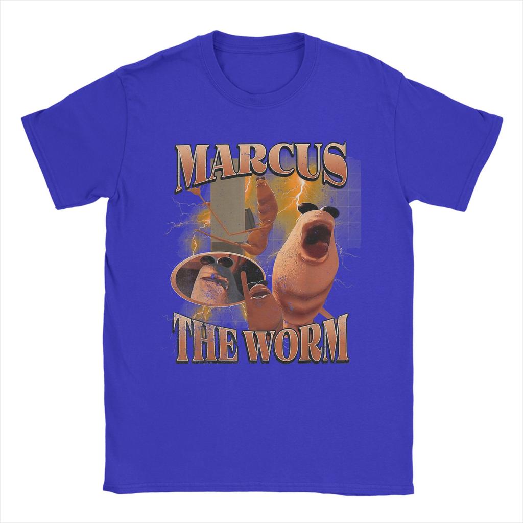 Marcus The Worm Funny Memes T Shirt for Men Cotton Crazy T-Shirt Round Neck Tee Shirt Short Sleeve Tops New Arrival