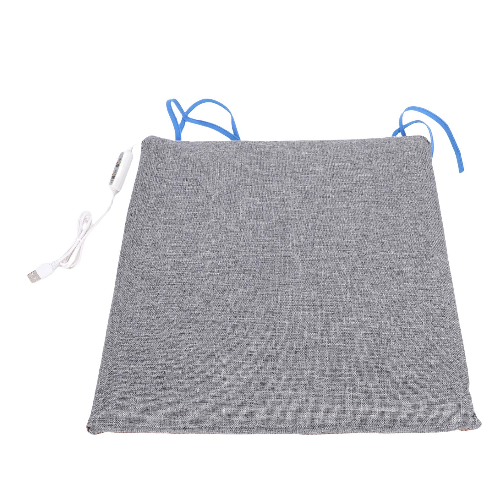 USB Heated Seat Cushion Grey High Density Foam Heated Seat Pad with 3 Heat Settings Timer for Home Camping 1700₽