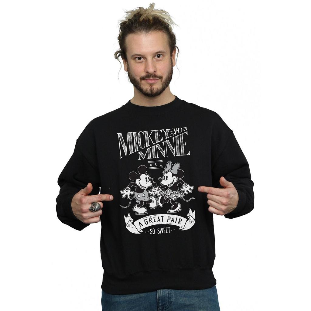 Disney Mens Mickey And Minnie Mouse Great Pair Sweatshirt