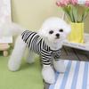 Winter Warm Black Striped Dog Bottoming Shirt Soft Adorable Pet Vest for Maltese Small Breed Dogs Puppy Clothes Pet Clothe Stuff