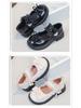Girls' Pearl Lace Leather Mary Janes - Non-slip Soft Sole Princess Shoes for Spring/Autumn