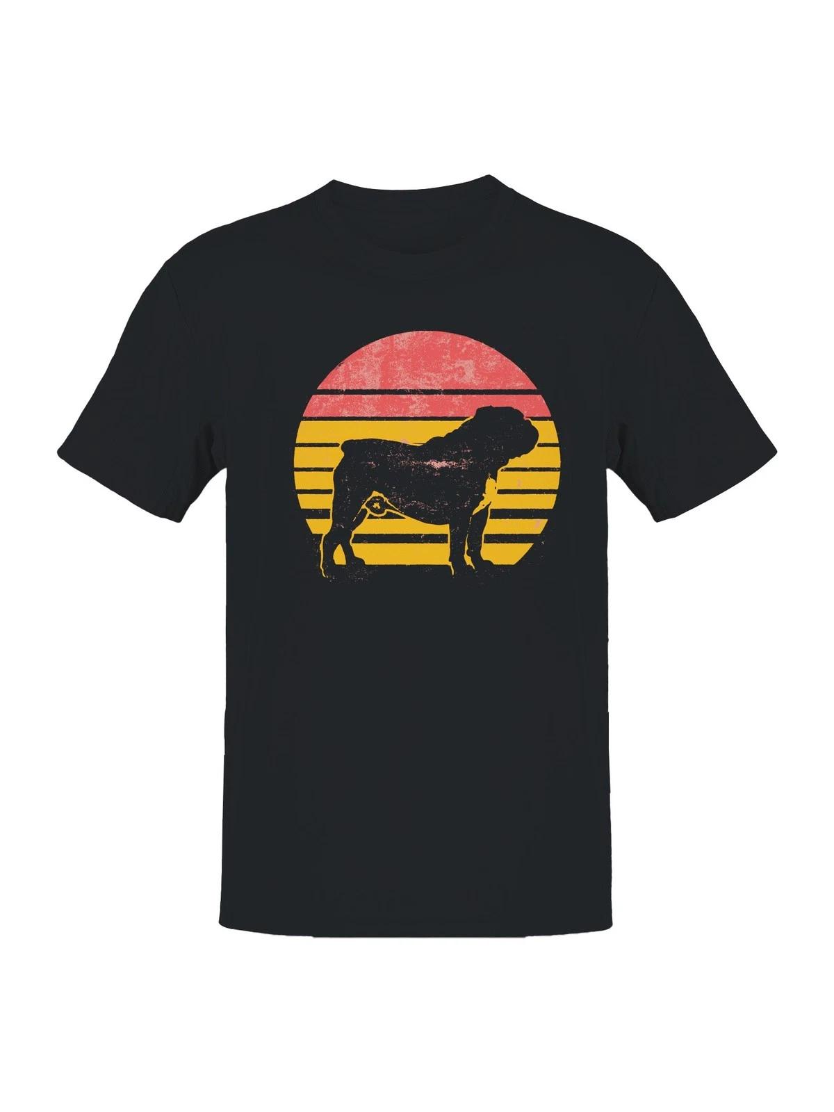 Retro Bulldog Silhouette Art Men s T-shirt S