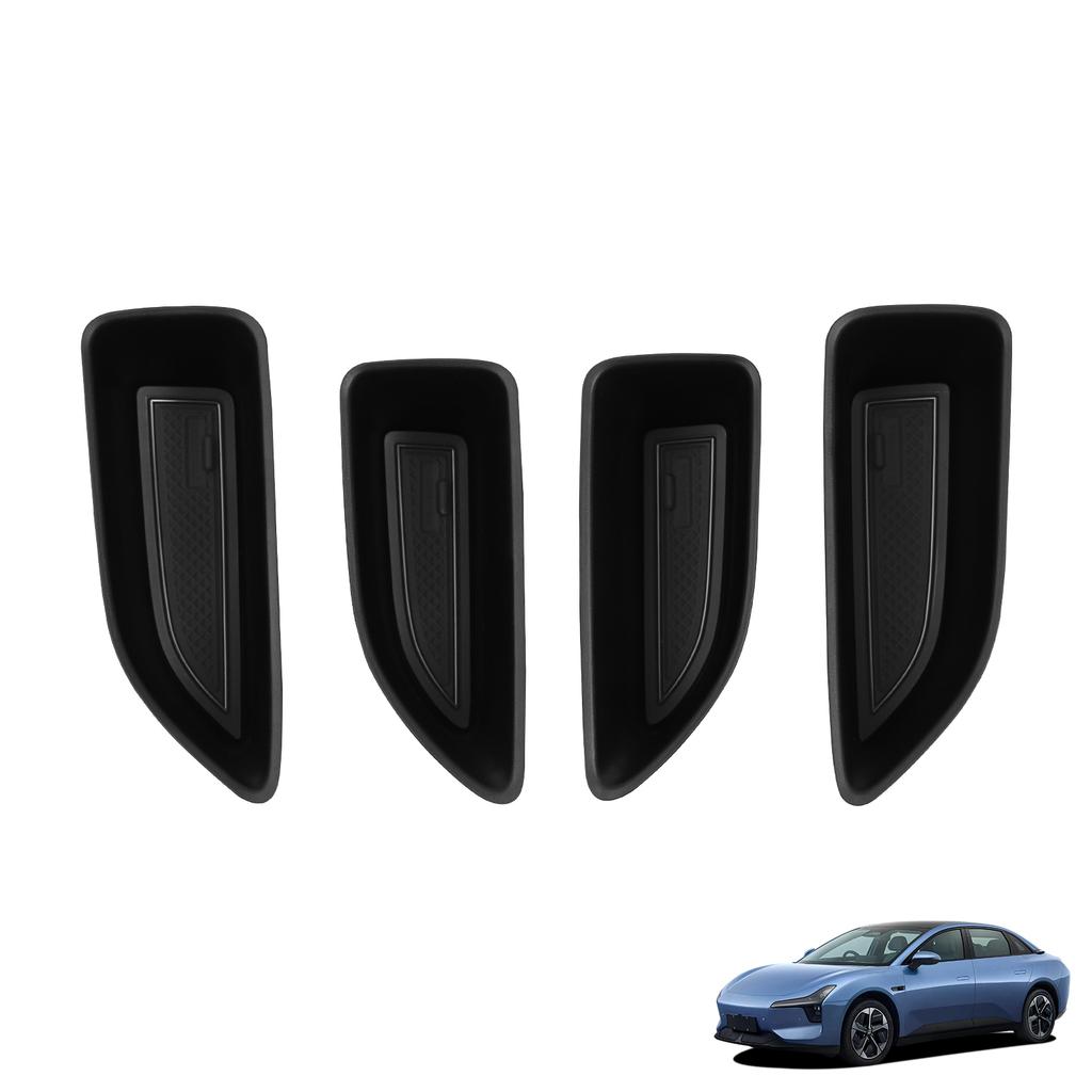 Smabee Left Drive for Xpeng Mona M03 2024 2025 Door Handle Storage Box Case Door Side Organizer Tray Interior Accessories 4PCS