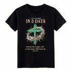 Unisex Minimalist In 3 Days T-Shirt-Modern Cross & Crown of Thorns Christian Tee