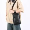 Korean Style Men's PU Leather Casual Crossbody Chest Bag, Single Strap Fashion Backpack