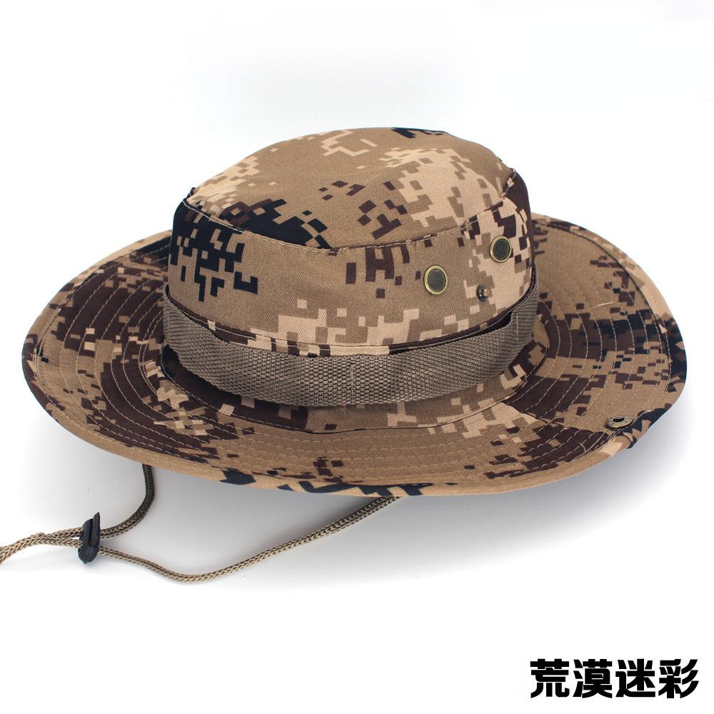 Camouflage Tactical Cap Military Boonie Bucket Hat Army Caps Camo Men Outdoor Sports Sun Bucket Cap Fishing Hiking Hunting Hats