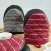 1Pc Striped Duckbilled Cotton Baking Tool Insulation Mitt Home Kitchen Bakeware Microwave Oven Glove