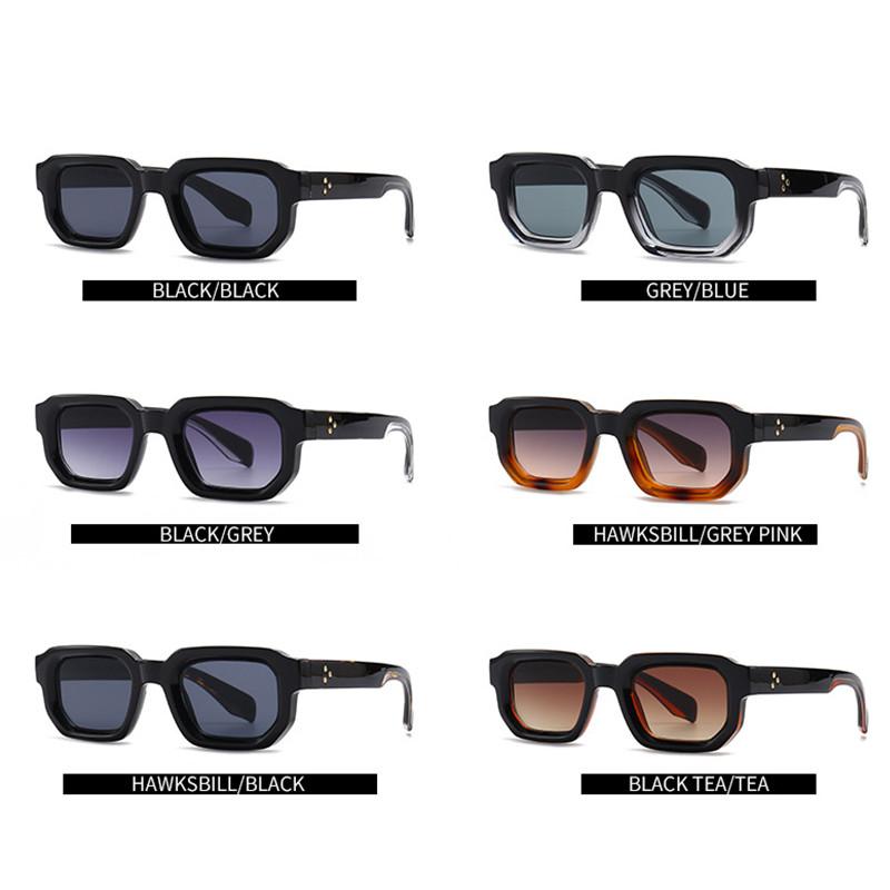 Lightweight Comfortable Durable High Quality High End Designer Style Trendy Retro Square Shaped Female Male Sun Glasses