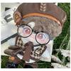 Niannyyhouse 20cm Plush Toy with Hat, Shirt, Vest, Pants, Tie, Backpack, Glasses, and Mailman Suit, Dress-Up Cotton Doll Clothes