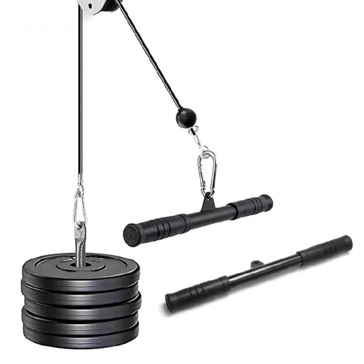 Resistance Band Rod Fitness Lat Pull Down Rod Cable Machine Attachment for Home Rowing Workout Fitness Equipment