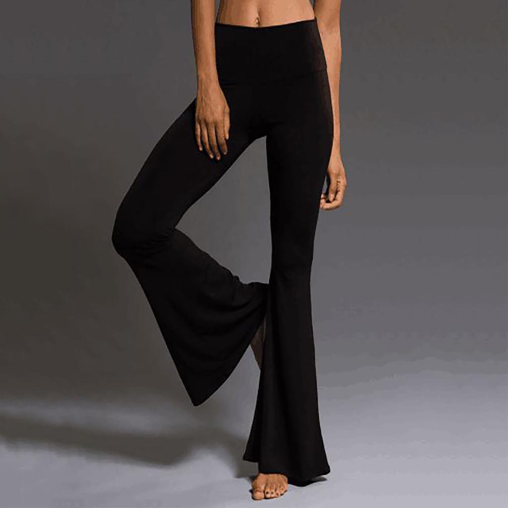 High Waist Women'S Yoga Pants Casual Wide Sporty Leggings Elastic Anti-Sweat Trousers Trackless Sport Tights Pants