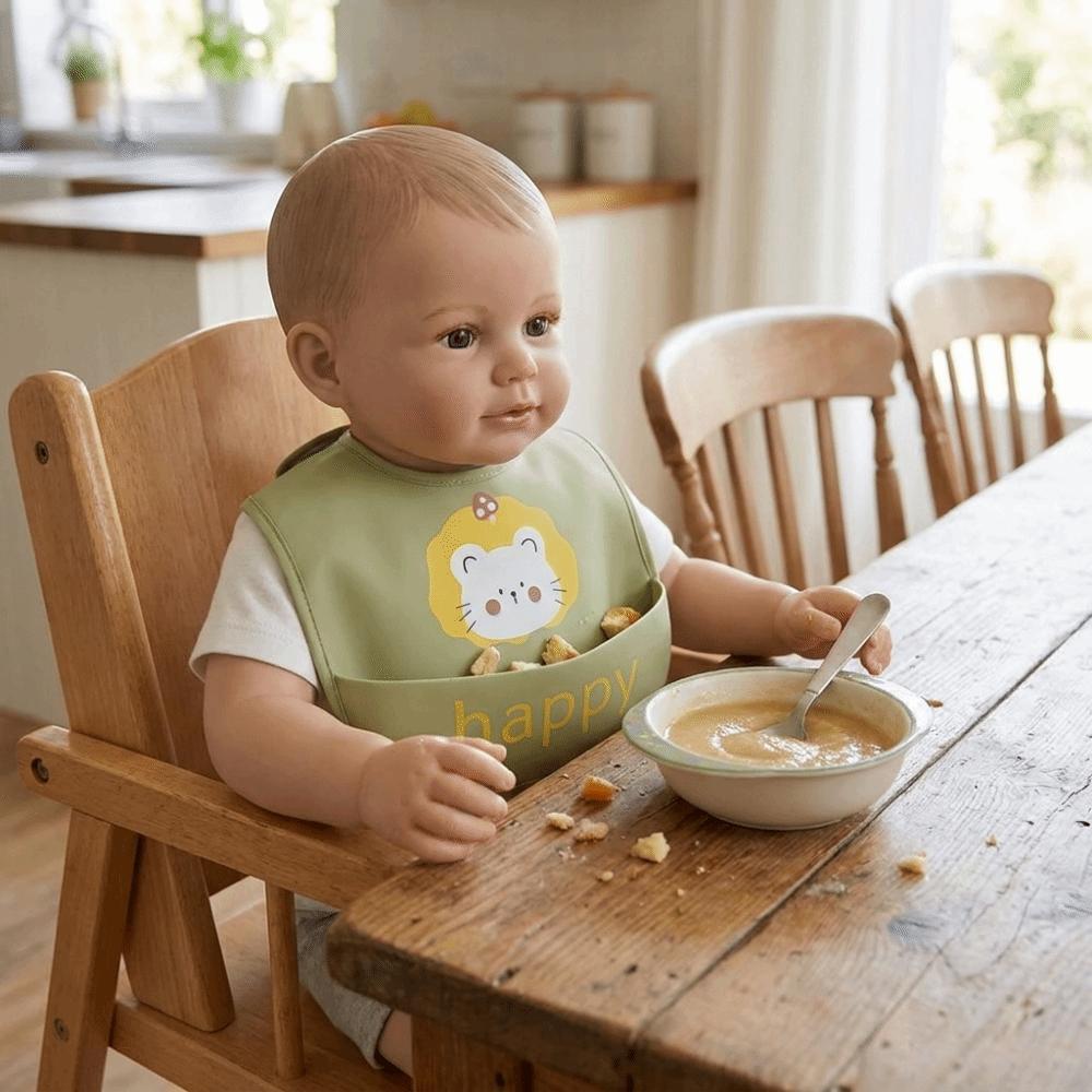 Adjustable Toddlers Feeding Apron Waterproof Baby Apron Practical Baby Feeding Bib  Mealtime