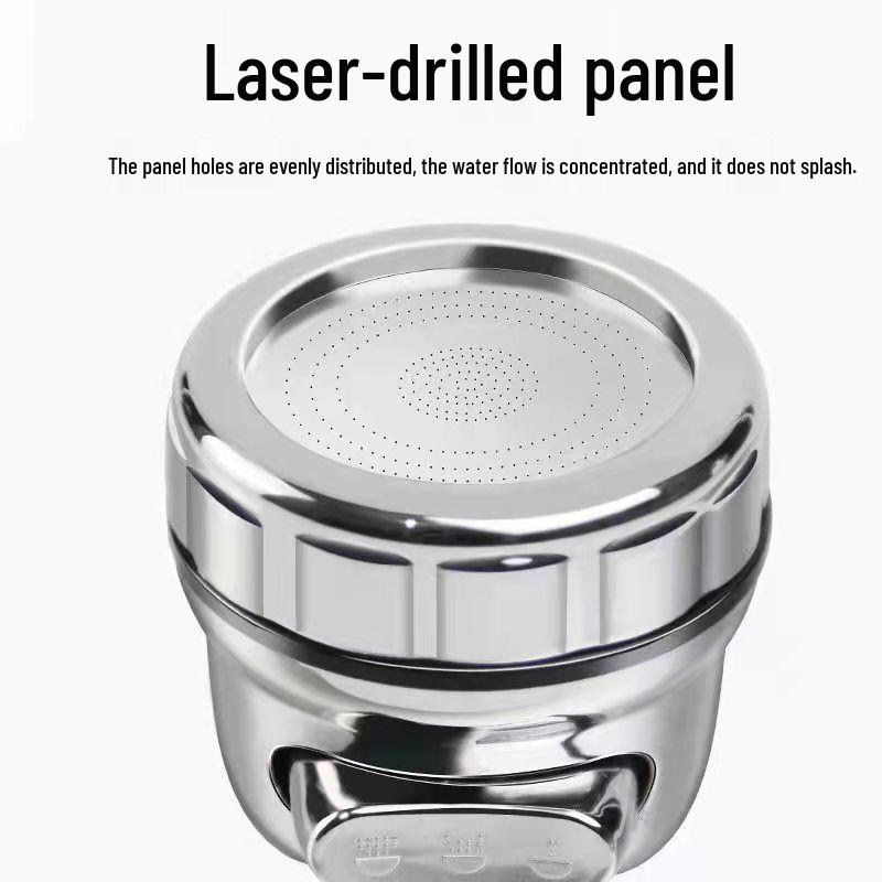 Universal Rotatable Splash-Proof Faucet Extender for Kitchen Sink