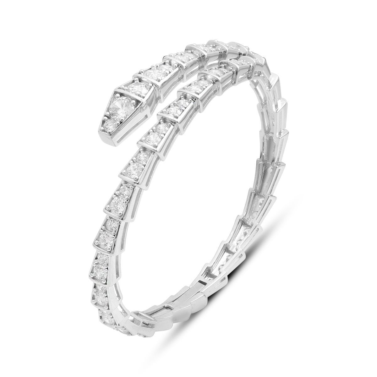 

Серебряный браслет с фианитами, вес изделия 19,41 гр (2182672) 18cm білий