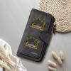Stylish Printed Long Wallet with Multiple Card Slots Durable PU Leather Purse for Daily Use